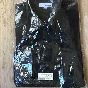 Modena Men's Black Casual Button Down Shirt